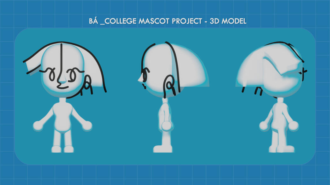 Bá_College Mascot 3D Model showcase