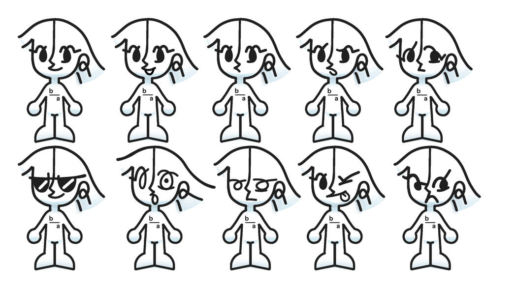 Bá_College Mascot expressions sheet